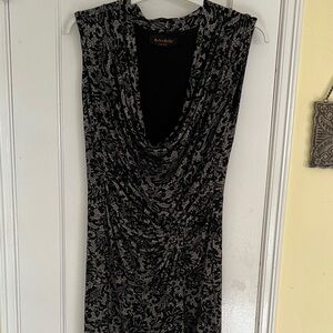 Kardashian Kollection Black and White Midi Dress